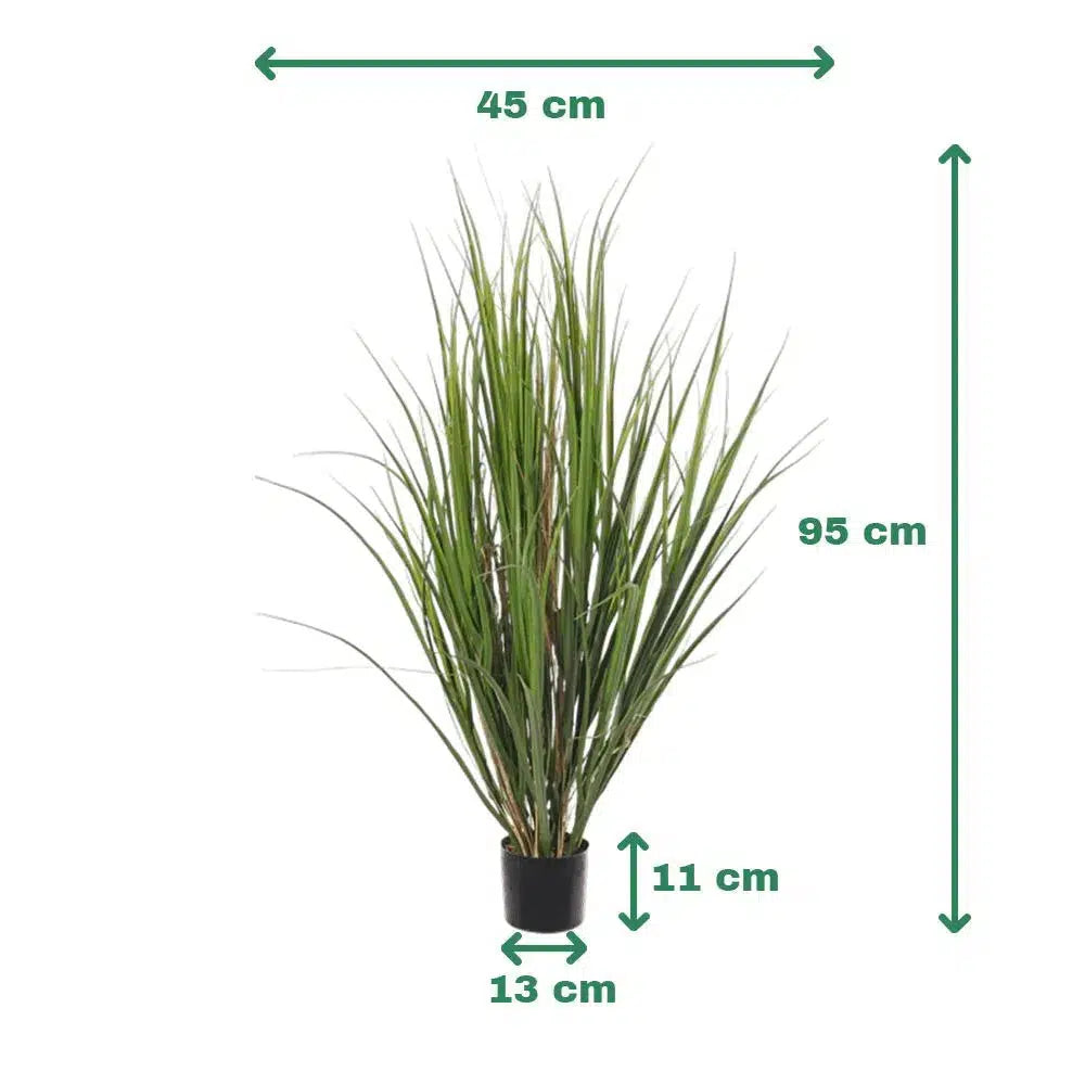 Künstliches Zuckerrohrgras mit UV-Schutz und echten Halmen - Benni, 95 cm